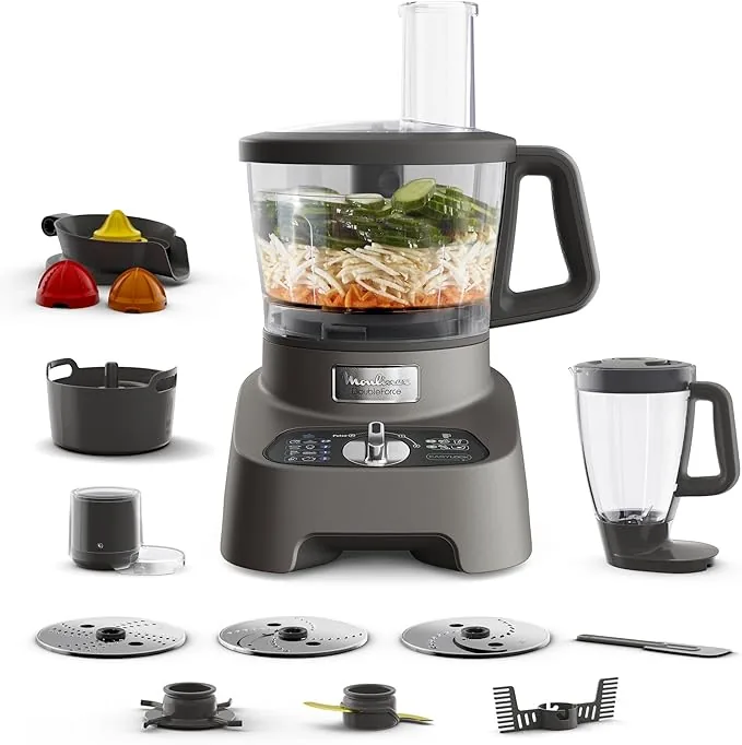 Robot multifonctions MOULINEX Double Force 1000W SILVER – 10 Accessoires