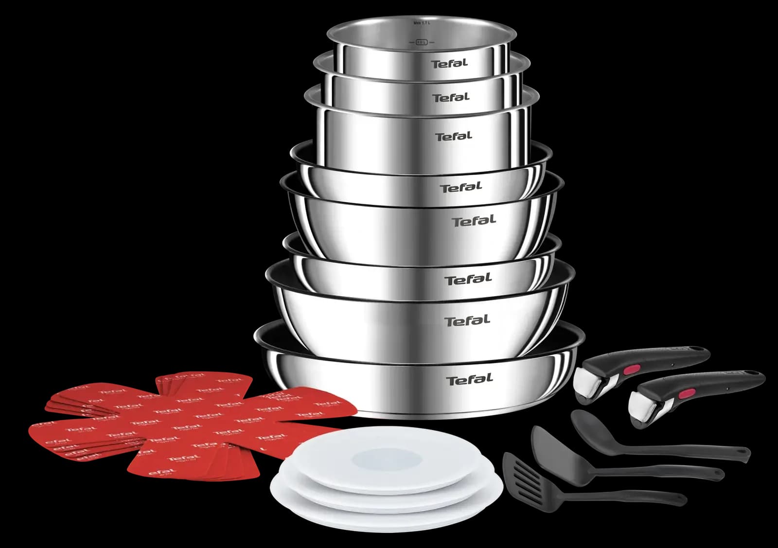 Set de cuisine 20 pièces Tefal Ingenio Emotion Inox